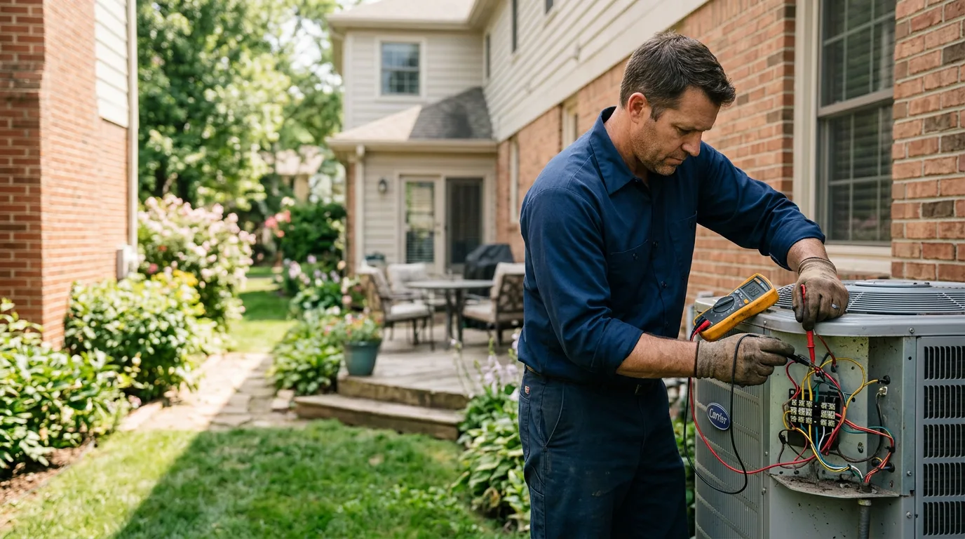 HVAC technician working near Fairbury, NE